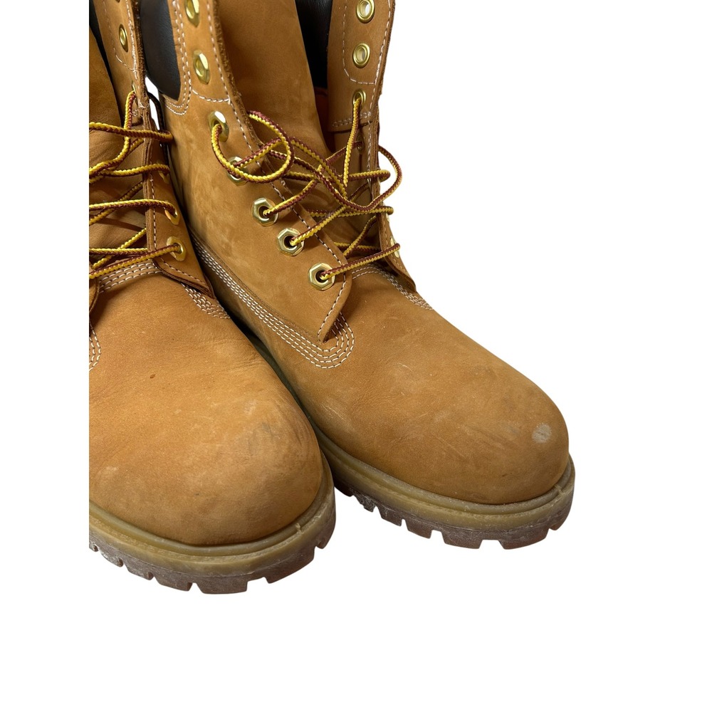 Timberland Premium 6 Inch Waterproof Boots Wheat Nubuck Leather 10061 Mens 7.5 W - Picture 7 of 10
